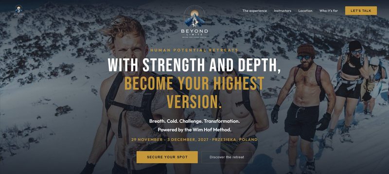 Beyond Limits retreat website