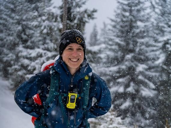 Katja in the winter forest