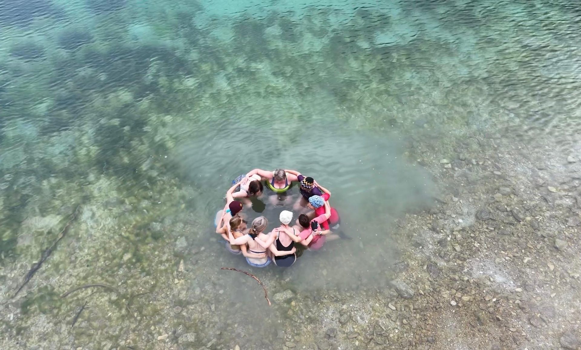 Cold water immersion close-up