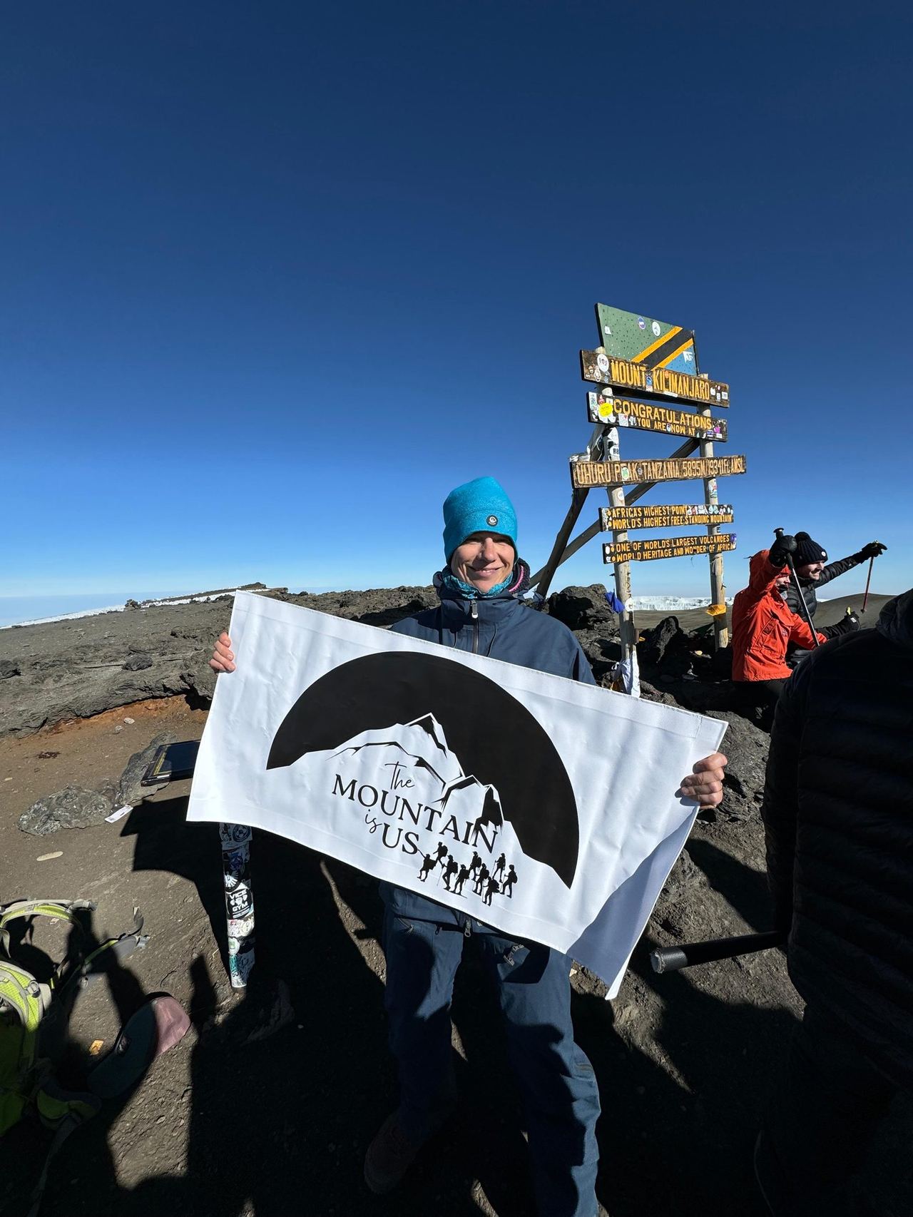Group on a mountain expedition